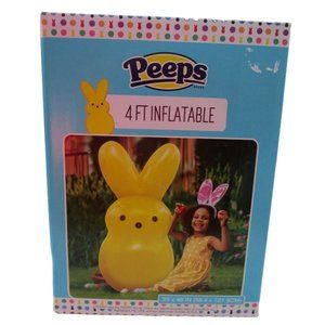 Yellow Easter Bunny Inflatable Classic Peep New 4ft Tall